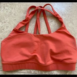 Orange lululemon sports bra